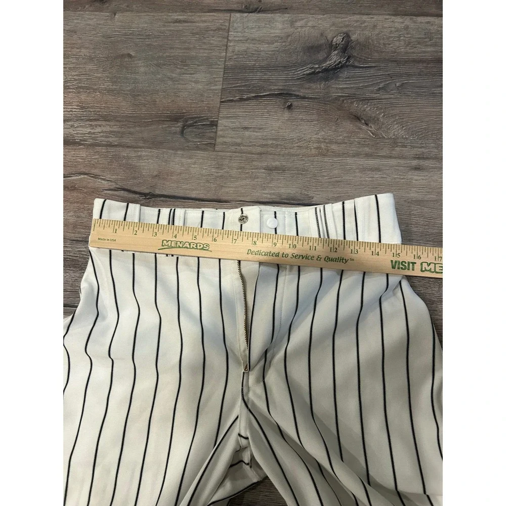 Champro Men Baseball Pants White Black Pinstripe Adult Medium‎ BP33